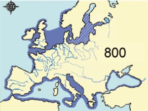 Verbreitung des Europäischen Störs bis 800 AD